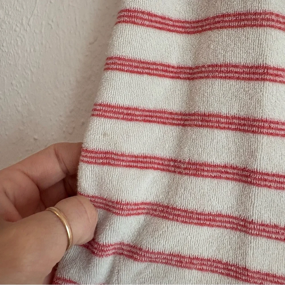 Carter’s Striped White and Red Terry Romper One Piece